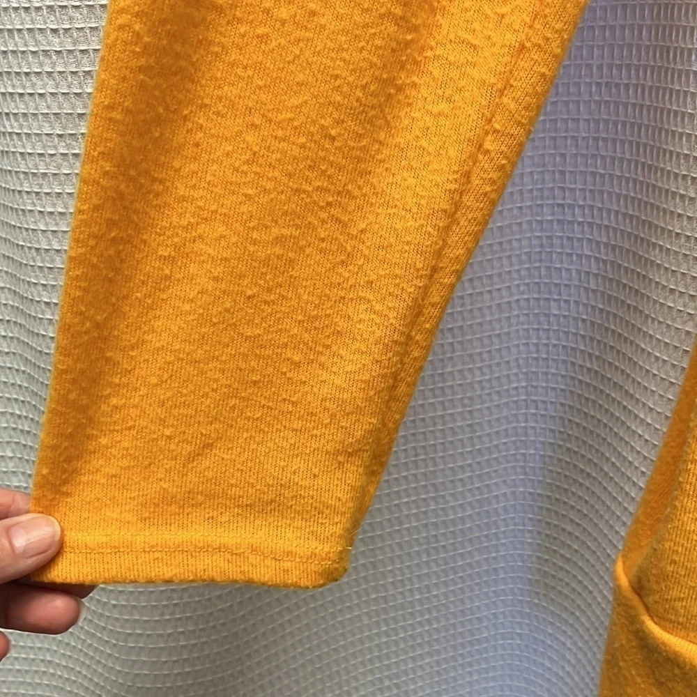 Rush fashion open front yellow fuzzy cardigan XL